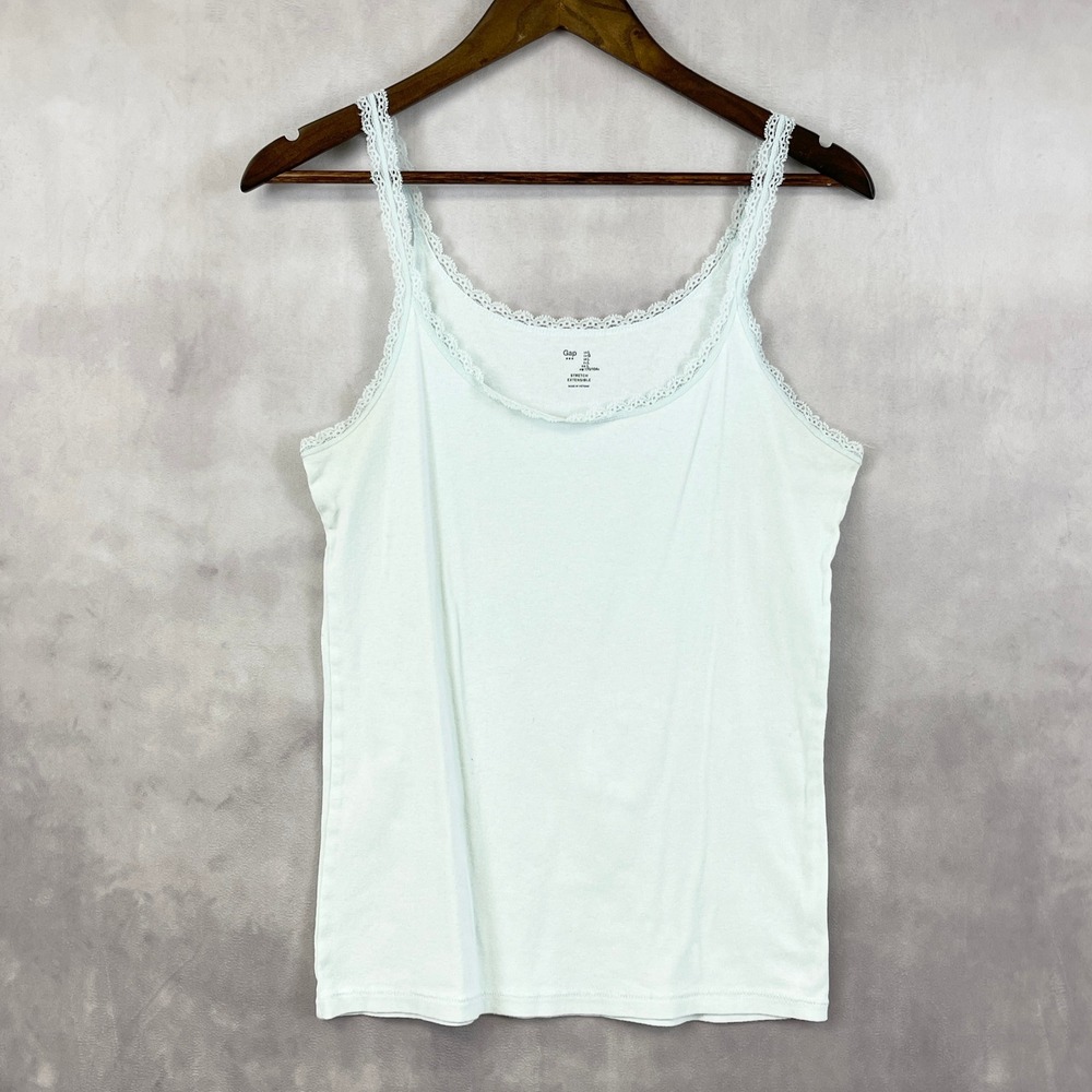 Gap Womens Cami Tank Large Y2K Preppy‎ Clean Girl Capsule Wardrobe Layering
